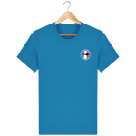 T-Shirt Homme Brodé Plongeur Français - Bleu azur