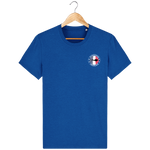 T-Shirt Homme Brodé Plongeur Français - Bleu roi chiné