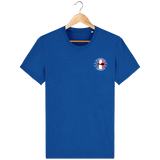 T-Shirt Homme Brodé Plongeur Français - Bleu roi chiné