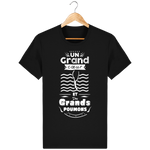 T-Shirt Homme Un Grand Coeur et des Grands Poumons - Noir