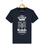 T-Shirt Homme Un Grand Coeur et des Grands Poumons - Bleu marine