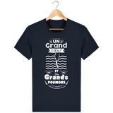 T-Shirt Homme Un Grand Coeur et des Grands Poumons - Bleu marine