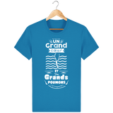 T-Shirt Homme Un Grand Coeur et des Grands Poumons - Bleu azur