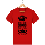 T-Shirt Homme Un Grand Coeur et des Grands Poumons - Rouge