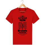 T-Shirt Homme Un Grand Coeur et des Grands Poumons - Rouge