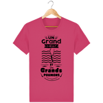 T-Shirt Homme Un Grand Coeur et des Grands Poumons - Rose