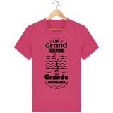 T-Shirt Homme Un Grand Coeur et des Grands Poumons - Rose