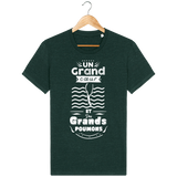 T-Shirt Homme Un Grand Coeur et des Grands Poumons - Vert sapin chiné