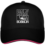 Casquette Everyday I'm Bubbling - Noir liseré fuchsia