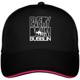 Casquette Everyday I'm Bubbling - Noir liseré fuchsia