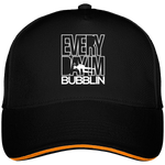 Casquette Everyday I'm Bubbling - Noir liseré orange