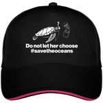 Casquette Save the Oceans - Noir liseré fuchsia