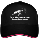 Casquette Save the Oceans - Noir liseré fuchsia