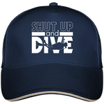 Casquette Shut Up and Dive - Bleu marine liseré beige