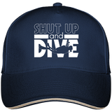 Casquette Shut Up and Dive - Bleu marine liseré beige