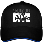 Casquette Shut Up and Dive - Noir liseré bleu