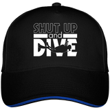 Casquette Shut Up and Dive - Noir liseré bleu