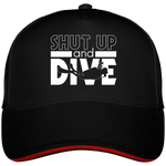 Casquette Shut Up and Dive - Noir liseré rouge