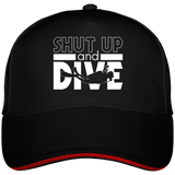 Casquette Shut Up and Dive - Noir liseré rouge