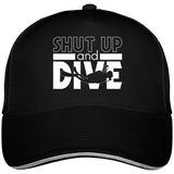 Casquette Shut Up and Dive - Noir liseré gris clair