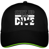 Casquette Shut Up and Dive - Noir liseré vert