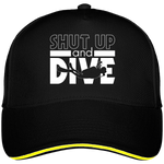 Casquette Shut Up and Dive - Noir liseré jaune