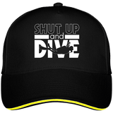 Casquette Shut Up and Dive - Noir liseré jaune