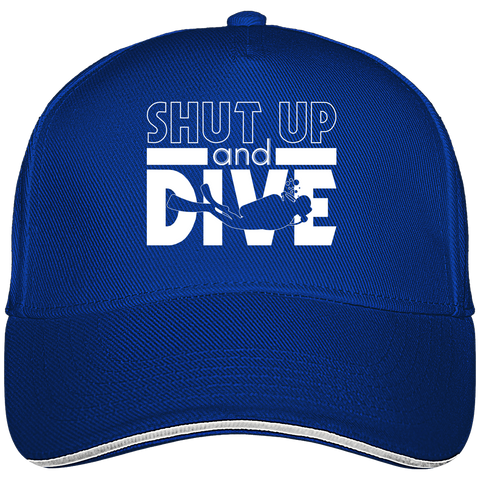 Casquette Shut Up and Dive - Bleu roi