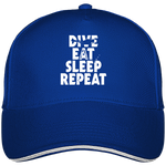 Casquette Dive Eat Sleep Repeat - Bleu roi