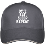 Casquette Dive Eat Sleep Repeat - Gris