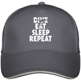 Casquette Dive Eat Sleep Repeat - Gris