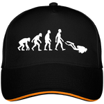 Casquette Evolution - Noir liseré orange