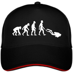 Casquette Evolution - Noir liseré rouge