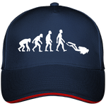 Casquette Evolution - Bleu marine liseré rouge