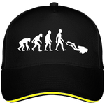 Casquette Evolution - Noir liseré jaune