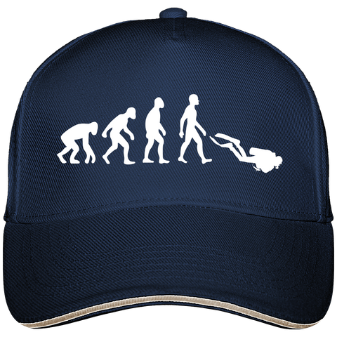 Casquette Evolution - Bleu marine liseré beige