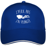 Casquette J'peux pas j'ai plongée - Bleu roi