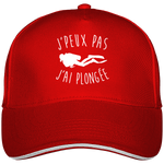 Casquette J'peux pas j'ai plongée - Rouge