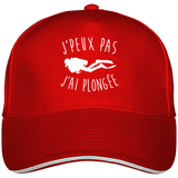 Casquette J'peux pas j'ai plongée - Rouge