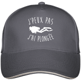 Casquette J'peux pas j'ai plongée - Gris