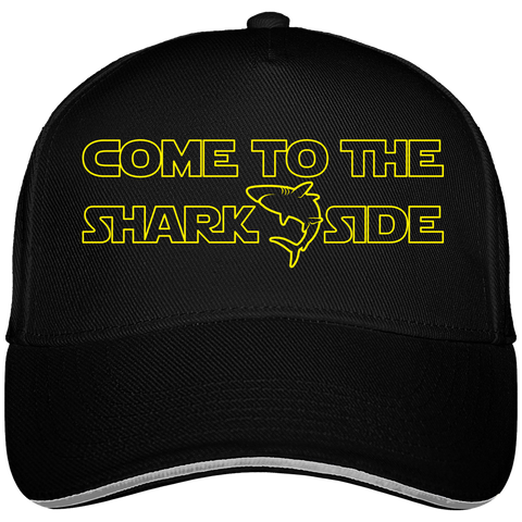 Casquette Come to the shark side - Noir liseré gris clair