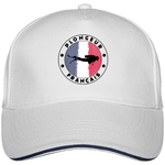 Casquette Brodée Plongeur Français - Blanc / Liseré bleu