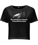 Crop top Femme Save the Oceans - Noir